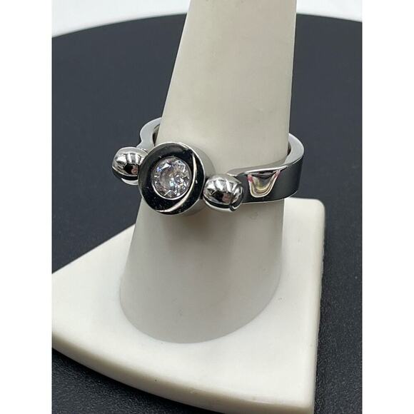 Speidel‎ China Stainless Steel Cubic Zirconia Ring Sz 9.25 - Picture 3 of 10